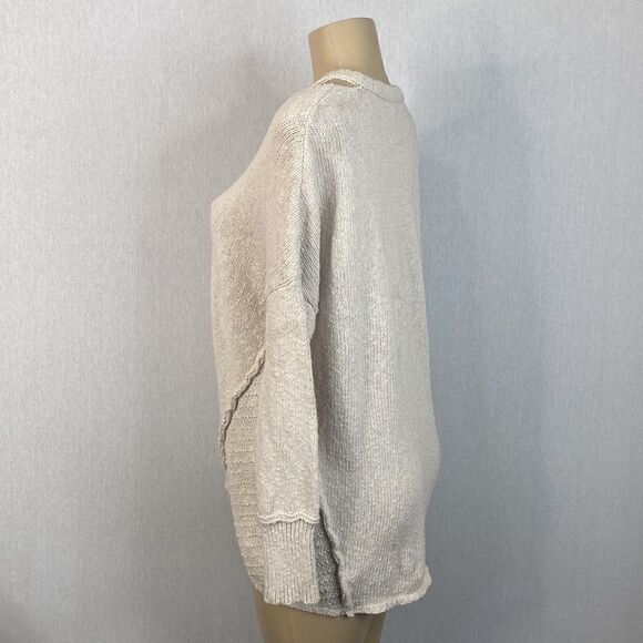 Women’s Destructed IF It Were Me 100% Cotton V Neck Sweater. Excellent Condition - Picture 4 of 9